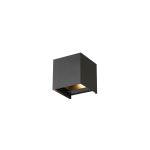 D'Lite Luce Da Parete Nova Aluminium Nero Up & Down 4.9W 480lm - 830 Luce Calda -  | IP54 - Angolo del fascio regolabile