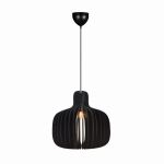 Nordlux Hazo 43 Luce Pendente Legna Nero | Adatto per 1x E27