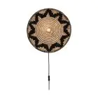 Good&Mojo Luce Da Parete Andros Nero/Natural | Adatto per 1x E27 