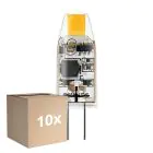 Confezione Multipack 10x Philips LED Capsula CorePro G4 Chiara 1W 100lm - 827 Bianco Molto Caldo | Sostitutiva 10W 