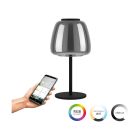 Eglo Lampada Da Tavolo Alfero-Z Acciaio Nero 7.7W 1000lm - 827-865 Regolabile Bianca + RGB | IP20 - Zigbee Dimmerabile