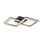Eglo Luce da soffitto Calliera Acciaio Nero Oro 18.4W 2500lm - 840 Bianco Freddo | IP20 - Dimmerabile 